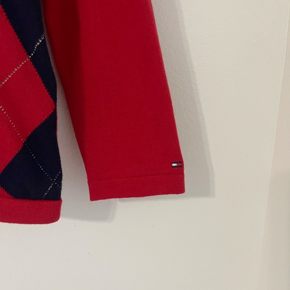 Tommy Hilfiger Blue and Navy Argyle Patterned Sweater - Picture 4 of 5